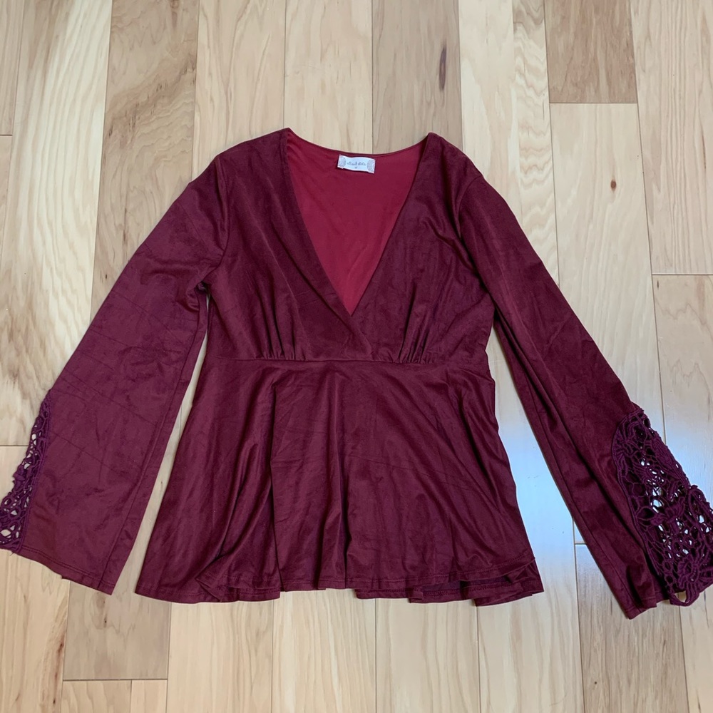 Altar’d State Sueded Long Sleeve Top